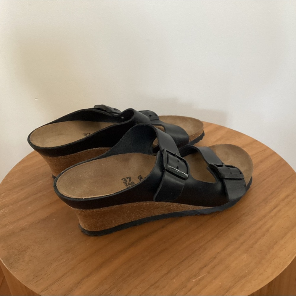Papillon Black Wedge Sandals by Birkenstock 
(Size 37)